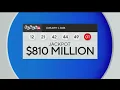 Powerball winning numbers drawn for 810 million jackpot