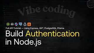 Node js Auth API with JWT PostgreSQL Prisma Vibe Coding
