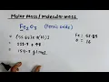 molar mass of fe2o3 l how to calculate molecular mass for fe2o3 iron lll oxide