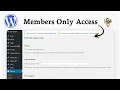 How to make a WordPress site private Visibility Control