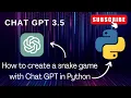 Python Tutorial Create Snake Game with Chat GPT
