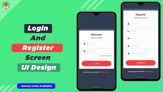 Modern Login and Register Screen UI Design in Android Studio - Part 2 Android UI design Tutorials