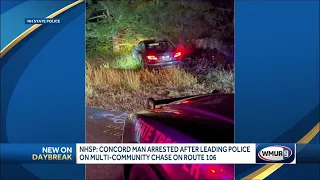 NH State Police Concord man arrested after leading police on multi-community chase
