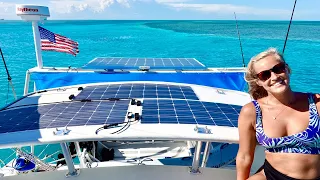 FULL TIME OFF GRID LIVING on our BUDGET Sailing Catamaran