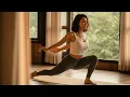 Download Lagu Yoga Girl Stretching Legs 4K — Soft Light \u0026 Slow Breath.