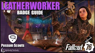 Leatherworker Badge Fallout 76 Possum Scout Guide Deathclaw Hide Mounted Head Plan Taxidermy