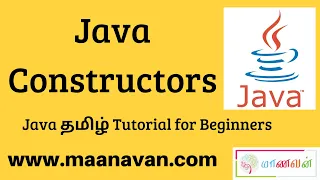 Java Constructors Java Tamil Tutorial for Beginners
