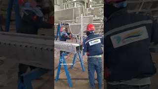 Catwalk construction #welding #aluminiumfabrication #performanceboats #boatbuild #construction