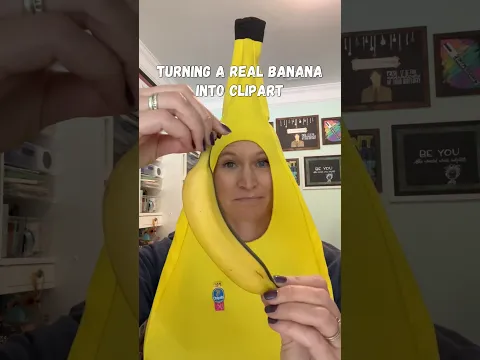 Can I Turn This Real Banana Into 2D Clipart? Drawing With Acrylic Markers 🍌
