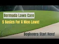 Bermuda Lawn Care - 5 Basics
