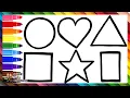 Draw And Color Geometric Shapes Step By Step Drawings For Kids