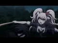 Junko trying to hit izuru with a bat