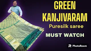 Download green colour kanjivaram saree|pure silk saree|green colour real sari saree|saree for baby shower #yt MP3