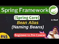 Spring Framework Tutorial Bean Alias - Naming Beans Spring Core Tutorial