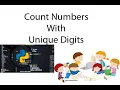 Python Count Numbers With Unique Digits