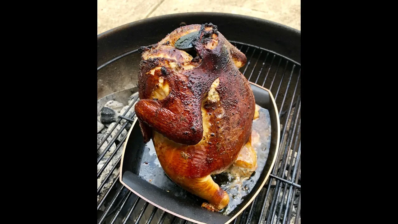 Simple Beer Can Chicken indirect on the Weber Kettle Grill