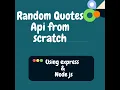 Build Random Quotes Api using Nodejs Express from scratch