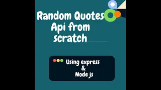 Build Random Quotes Api using Nodejs Express from scratch
