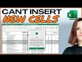 Can t Insert New Cells in Excel Manage the Rows Limit