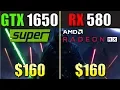 GTX 1650 Super vs RX 580 Test in 9 Games