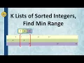 K Lists of Sorted Integers Find Min Range - Google Interview Problem