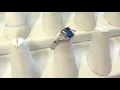 GovDeals: Ladies Rhodium CZ Sapphire Size 8.5 Cocktail Ring