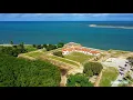 Ilha de Itamaraca Vista de Cima com Drone 4k Forte Orange e Coroa do Aviao - Pernambuco