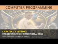 Computer Programming Chapter 1 Lesson 1 Introduction to Computer Programming Golden AeroMind