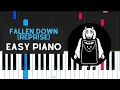 Fallen Down Reprise EASY Piano Tutorial - Undertale