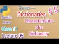 Characteristics of a dictionary Dictionaries 05 Sumita arora Class 11 Lecture 05