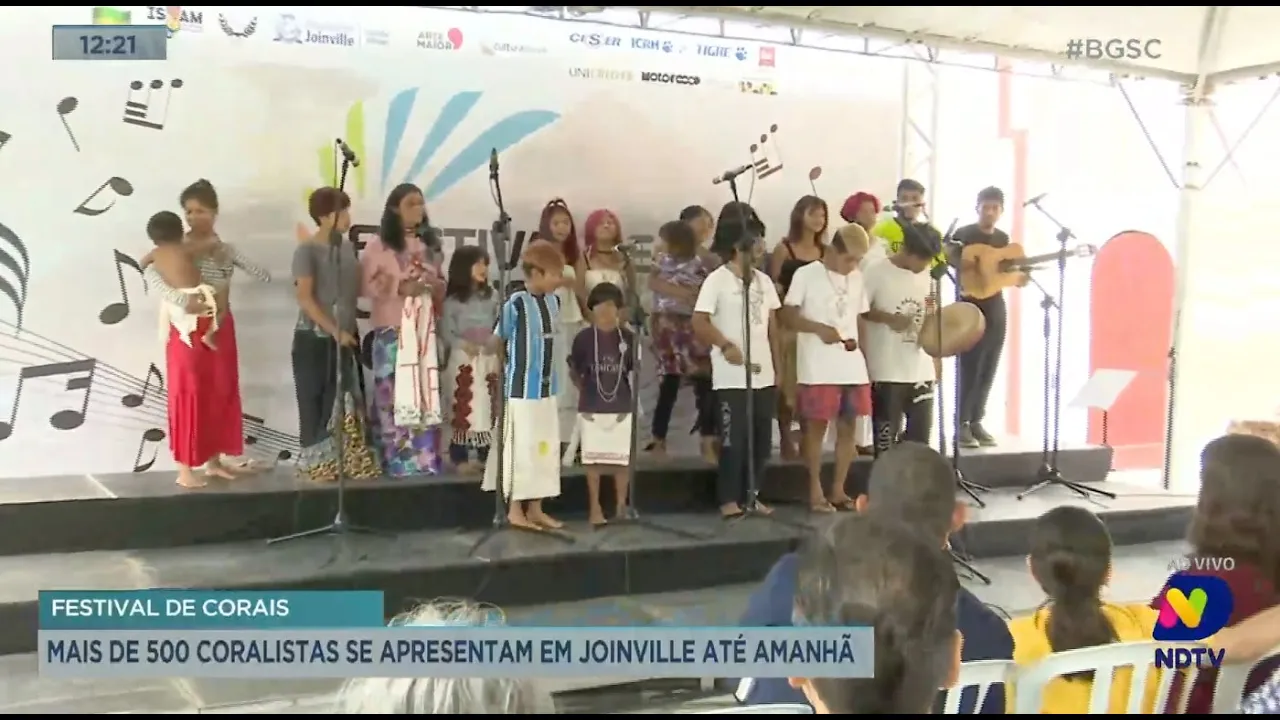 Festival de Corais: mais de 500 coralistas se apresentam em Joinville até domingo