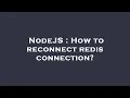 NodeJS How to reconnect redis connection