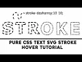 SVG Stroke Hover Effect Pure HTML CSS Tutorial
