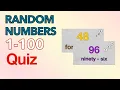 Random numbers 1-100 Recognizing game