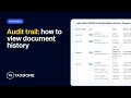 Audit Trail How to View Document History