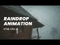 Realistic Raindrops Effect with Canvas and Rainyday js Jquery Plugins