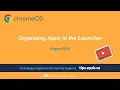 Organizing Launcher Apps in ChromeOS