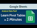 Pivot Table in Google Sheets Quick 2-Minute Tutorial for Beginners