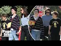 Jennifer Garner holds hands with Seraphina Affleck 15 during family church outing