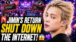  jimins return takes over the internet as army floods the venue 