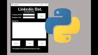 Python Tkinter Selenium - LinkedIn profile scraper