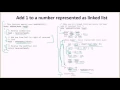 Add 1 to a number represented as linked list GeeksforGeeks