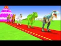 Paint Animals Dinosaur T Rex Herbivores and Carnivores Dinosaurs Fountain Crossing Animal Cartoon