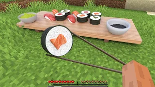 I Ate Sushi Rolls and Wasabi in Realistic Minecraft π£πΆοΈ