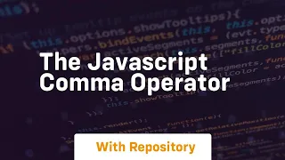 The javascript comma operator