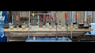 16 Nov gluing the Divinycell, 2 layers