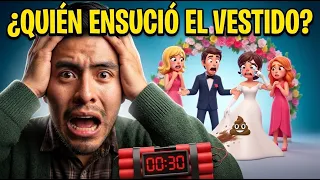 🔴 ¿Quién ensució el vestido de la novia? 🕵️‍♂️🔥 — ¡Juego interactivo!