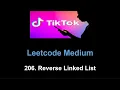 Leetcode 206 Reverse Linked List iteratively and recursively