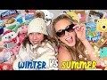 WINTER 🥶⛄️🧤VS SUMMER ☀️👙🍉 TARGET SHOPPING CHALLENGE!