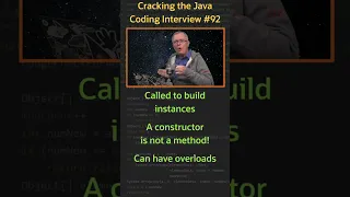What is a Constructor - Cracking the Java Coding Interview
